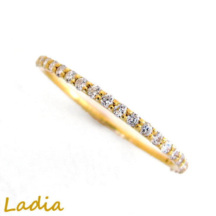 楽天市場】ダイヤモンド エタニティ リング K18 YG 0.2ct 天然 