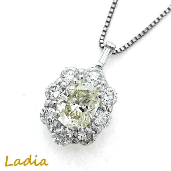 楽天市場】オーバルカット ダイヤモンド ネックレス 1.061ct VLY SI2  
