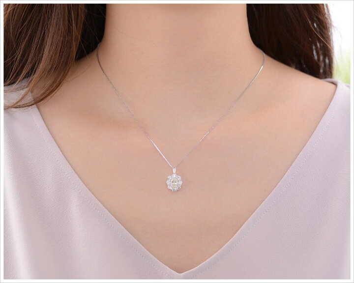 楽天市場】ダイヤモンド ネックレス 0.7ct オーバル プラチナ  