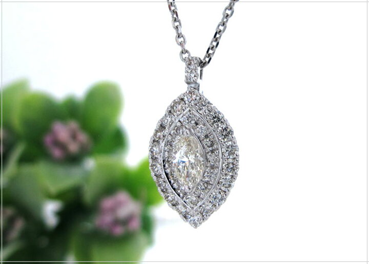 楽天市場】ダイヤモンド ネックレス マーキス 0.27ct Iカラー VS1 