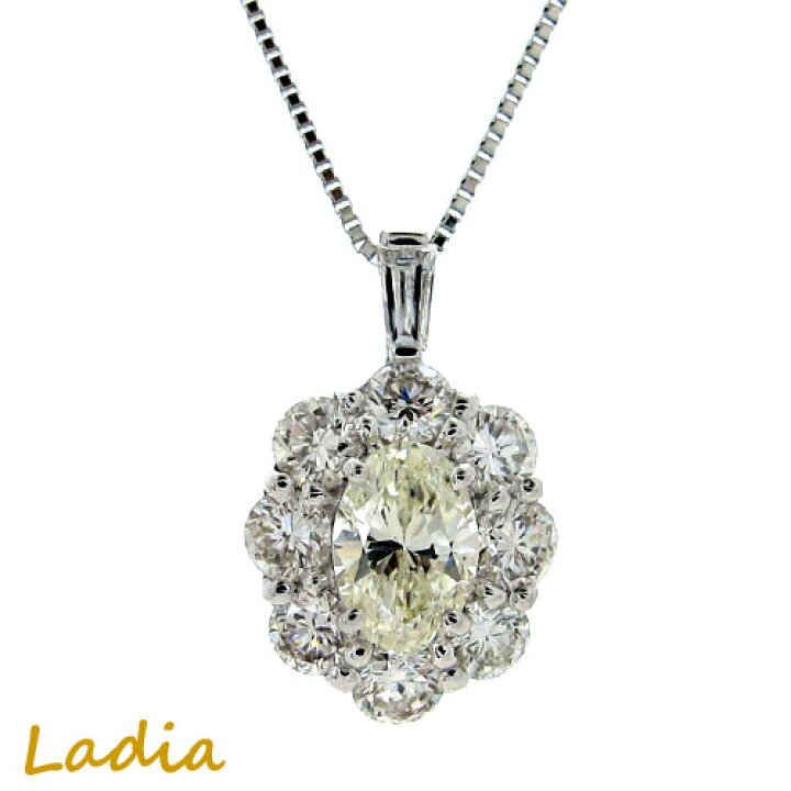 楽天市場】ダイヤモンド ネックレス 0.7ct オーバル プラチナ 