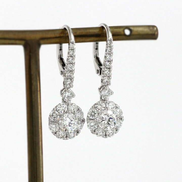 楽天市場】新商品 ダイヤモンド ピアス 0.3ct×0.3ct Eカラー SI-1 