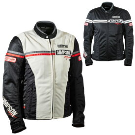 バイク用品 Ladys Mesh Jacket バイク 用品 人気 メッシュ 春 夏 秋 黒 白 レディース SIMPSON（シンプソン） NSM-5L 取寄品 【お届け4月下旬以降】