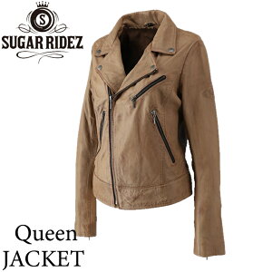 レディースレザージャケット革ジャンSUGARRIDEZ(シュガーライズ)Queen JACKET SLJ101女性用 ブラウン 秋冬取寄品