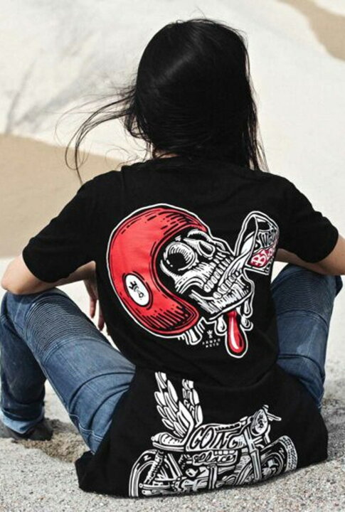 楽天市場】バイク用品TシャツPANDO MOTO(パンドモト)MIKE RED SKULL 