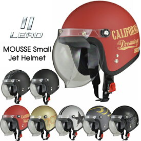 ヘルメット バイク リード工業 MOUSSE ムース バブルシールド付スモールジェットヘルメット LEAD ジェットヘルメット オープンフェイスヘルメット バイク おしゃれ かわいい シールド付 レトロ クリアランスセール