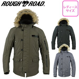 【5日前後で発送】レディースバイク用ジャケット 防風/防寒/透湿ROUGH&ROAD(ラフ&ロード)N-3BRプリマロフト ウインタージャケット RR7750高機能中綿 インナー付き 秋冬取寄品