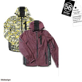 【特価】レディースバイクジャケット 56design(56デザイン) S-Line Cotton Parka WD フード付ライディングジャケット 春/夏/秋(3シーズン)