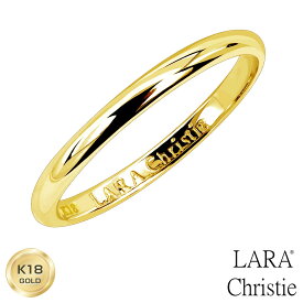 ララクリスティー ゴールドリング 指輪 K18 イエローゴールド 甲丸デザイン マリッジリング 7号～23号 lr106-0001-yg
