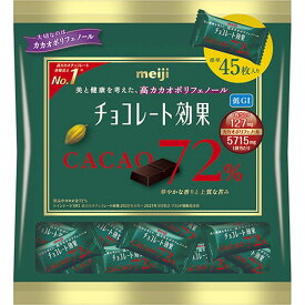 明治　チョコレート効果　カカオ72%大袋225g×12