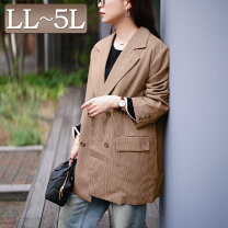 楽天市場】千鳥格子 コート 3lの通販