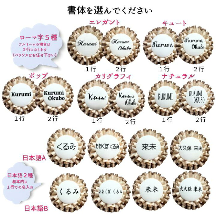 楽天市場】お名前ロゼット （ダブル2段 ） 名入れ 結婚式  