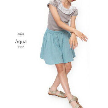 new!6月23日入荷!ヘビロテ対応【キュロットスカートWガーゼまたはストライプ★105cmから125cm】上質日本製無地綿コットンお出かけおしゃれ【送料無料】