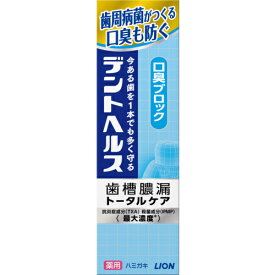 【医薬部外品】デントヘルス　薬用ハミガキ　口臭ブロック　85g