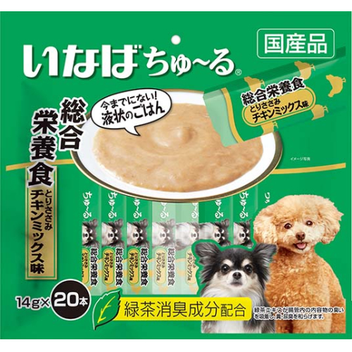 いなば　犬用　ちゅ〜る　総合栄養食　とりささみ　チキンミックス　成犬用(14g×20本)
