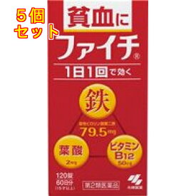 【第2類医薬品】小林製薬　ファイチ　120錠×5個