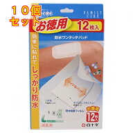 白十字 ファミリーケア 防水ワンタッチパッド L 12枚入り×10個