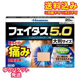 ゆうパケット）【第2類医薬品】フェイタス5.0　大判　20枚【セルフメディケーション税制対象】