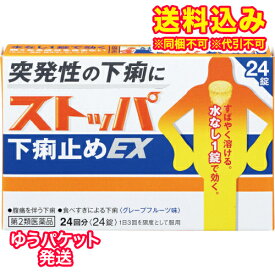 ゆうパケット）【第2類医薬品】ストッパ　下痢止め　EX　24回分（24錠）
