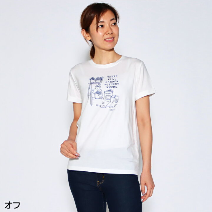 楽天市場】アウトレット！ Tシャツ 半袖 ガーデニングラメプリント袖  