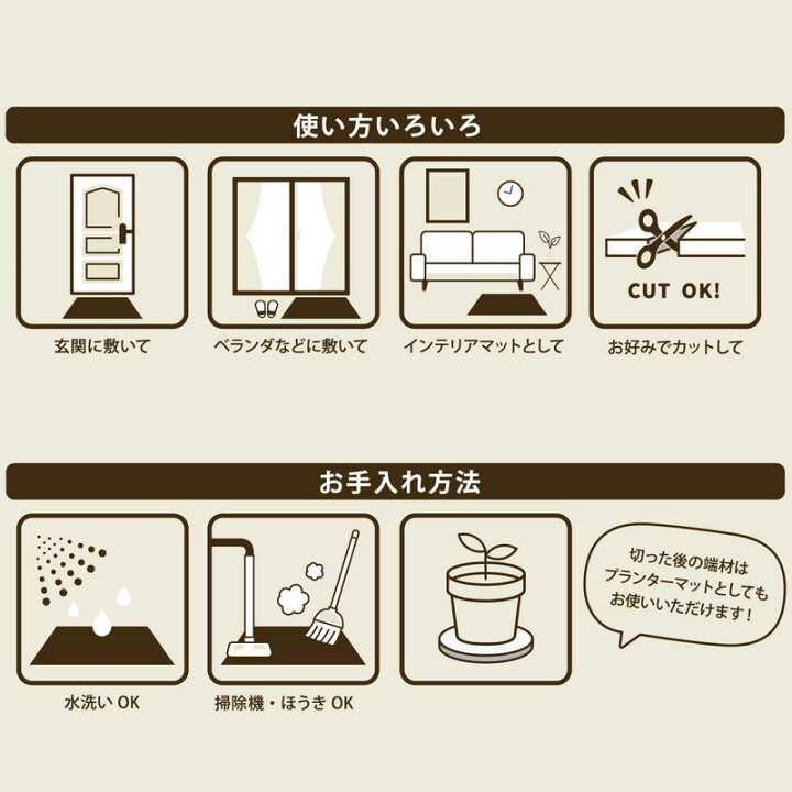 楽天市場】テラスマット リアルアニマルマット 約60cm×90cm ハサミで 