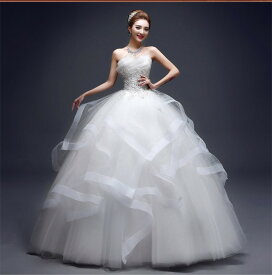 ウェディングドレス 結婚式 花嫁ドレス 舞台ステージ衣装 花嫁ドレス ロング 編み上げ 白
