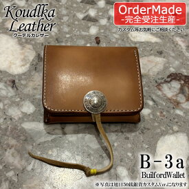 【完全受注生産】【Koudlka Leather(クーデルカ レザー)】 【B-3a】ビルフォード 2つ折り財布 ■ 革財布 メンズ ウォレット レザーウォレット 本革 ゴローズ 元職人 goro's 継承 刻印入れ 対応 ビンテージ プレゼント オーダーメイド