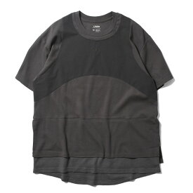 LAKH ラク Tシャツ 半袖 メンズ ストリート ヒップホップ ラッパー アメカジ カジュアル ダンス ミリタリー ワーク ブランド TRIPLE LAYERED TEE GREY グレー