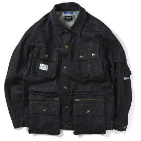 LFYT × LAKH Lafayette × ラク ラファイエット デニムジャケット メンズ 大きいサイズ ビッグサイズ ストリート ブランド トップス NAVY ネイビー 紺 M-XL 10 POCKETS DENIM JACKET LE201006