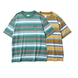 Liberaiders リベレイダース 半袖 Tシャツ ストリート メンズ ヒップホップ ラッパー アメカジ カジュアル ブランド MULTI STRIPE POCKET TEE 716042501