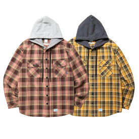 Liberaiders リベレイダーズ 長袖シャツ ストリート ブランド ファッション HOODED PLAID SHIRT 771032503
