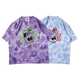 パンクドランカーズ PUNK DRUNKERS タイダイ シャツ 半袖 ロゴ プリント ストリート ヒップホップ ラッパー ダンサー カジュアル ブランド 目飛男タイダイBIG.TEE PDS-24078