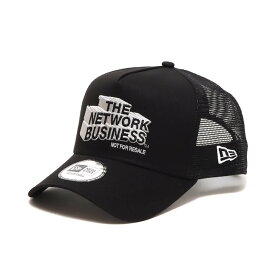 THE NETWORK BUSINESS × NEW ERA ザ ネットワーク ビジネス × ニューエラ メッシュキャップ トラッカーキャップ 帽子 ストリート ヒップホップ ラッパー ダンサー カジュアル ブランド 9FORTY A-Frame TRUCKER LOGO CAP TNBA011