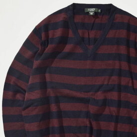 【Mサイズ】ジェイクルー J.CREW Border Sweater ボーダーセーター NVY ネイビー M 【中古】 メンズ ブランド 古着 US 買い付け