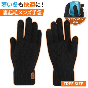 防寒手袋 メンズ スマホ対応 裏起毛 保温 防寒 暖かい タッチパネル対応 グローブ 人間工学設計 防風 通勤 通学 バイク アウトドア 秋冬用 手ぶくろ 男性用 おしゃれ 黒 ブラック サイクリン
