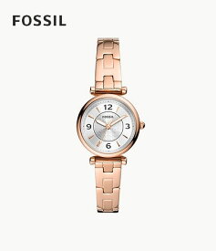 フォッシル FOSSIL 腕時計 Carlie 三針 ローズゴールドトーン ステンレススチールウォッチ ES5202 アナログ レディース 正規品