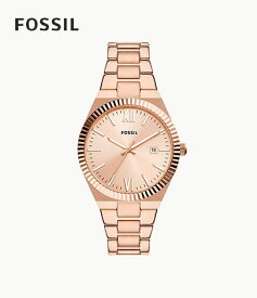 フォッシル FOSSIL 腕時計 SCARLETTE 三針デイト ローズゴールドトーン ステンレススチールウォッチ ES5258 アナログ レディース 正規品