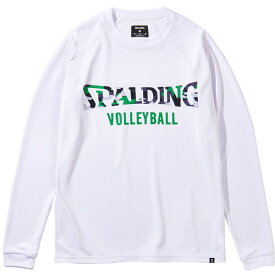 SPALDING スポルディング バレーボールロングスリーブTシャツ マルチカモロゴ バレー Tシャツ SMT211780-2000 長袖