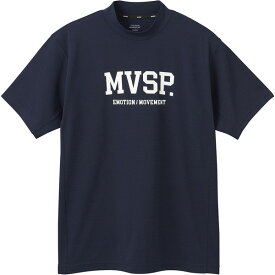 DESCENTE デサント SUNSCREEN カレッジライクロゴ モックネック ショートスリーブシャツ マルチスポーツ Tシャツ DMMWJA52-NV 半袖