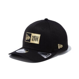 ニューエラ NEW ERA 9FIFTY ストレッチスナップ ボックスロゴ ブラック × ゴールド 13552072 キャップ 帽子