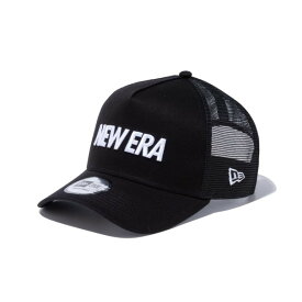 ニューエラ NEW ERA 9FORTY A-Frame トラッカー ワードマークロゴ ブラック × ホワイト 13552076 キャップ 帽子