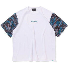 SPALDING スポルディング Tシャツ オーバラップド カモ スリーブ バスケットボール 半袖Tシャツ SMT24006-2000
