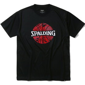 SPALDING スポルディング Tシャツ ネオン トロピカル ボール プリント バスケットボール 半袖Tシャツ SMT24008-1000