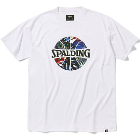 SPALDING スポルディング Tシャツ ネオン トロピカル ボール プリント バスケットボール 半袖Tシャツ SMT24008-2000