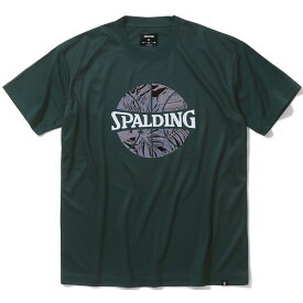 SPALDING スポルディング Tシャツ ネオン トロピカル ボール プリント バスケットボール 半袖Tシャツ SMT24008-2700