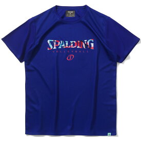 SPALDING スポルディング バレーボールTシャツ ボールプリント ロゴ バレーボール 半袖Tシャツ SMT24021V-5800