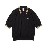 NEWERA ニューエラ NEW ERA Womens 半袖 ニット ポロシャツ ブラック ゴルフ 14859878 レディース