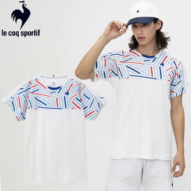 返品交換不可 大特価 le coq sportif ルコック クーリング サンスクリーン エールフォルム ゲームシャツ テニス QTMXJA02-WH 半袖 即納
