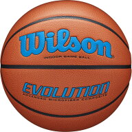 Wilson ウイルソン EVOLUTION ゲームボール オレンジ／ロイヤル 7号 バスケットボール 競技ボール7号 059…