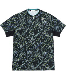 ルコック le coq sportif ExcDRY D-tec グラフィックゲームシャツ QTMVJA20-BK メンズ テニス 半袖「P」